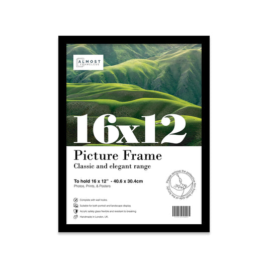 16" x 12" Black Frame